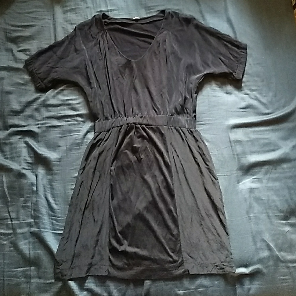 Navy Silk Dress